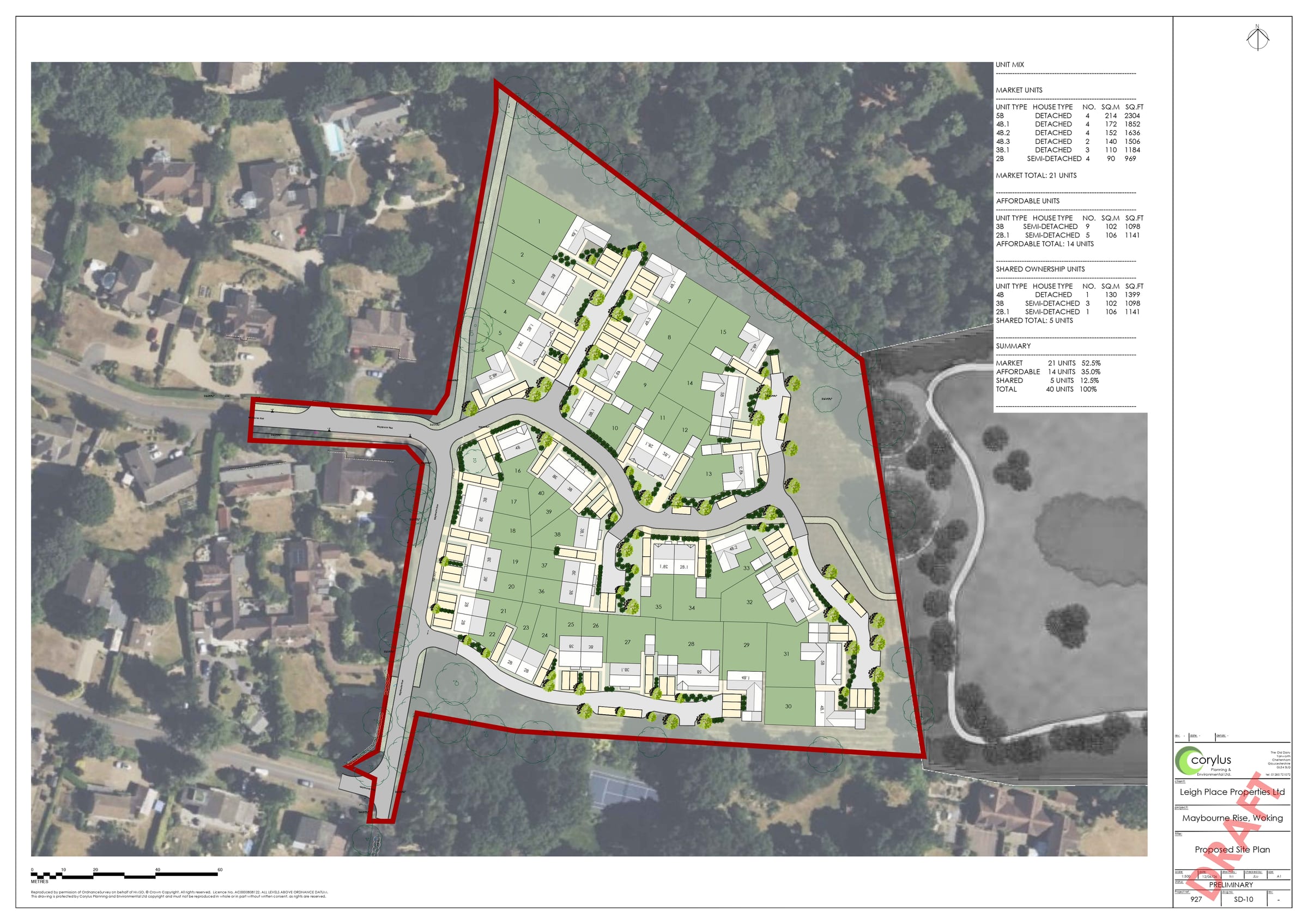 Maybourne Rise proposed site plan