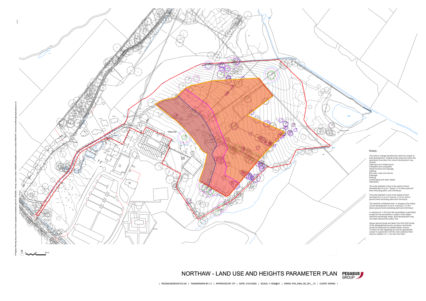 Northaw, Hertfordshire: Existing consented layout